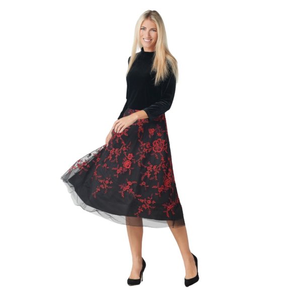 Isaac Mizrahi Dresses & Skirts - Isaac Mizrahi Special Edition Velvet Tulle Dress